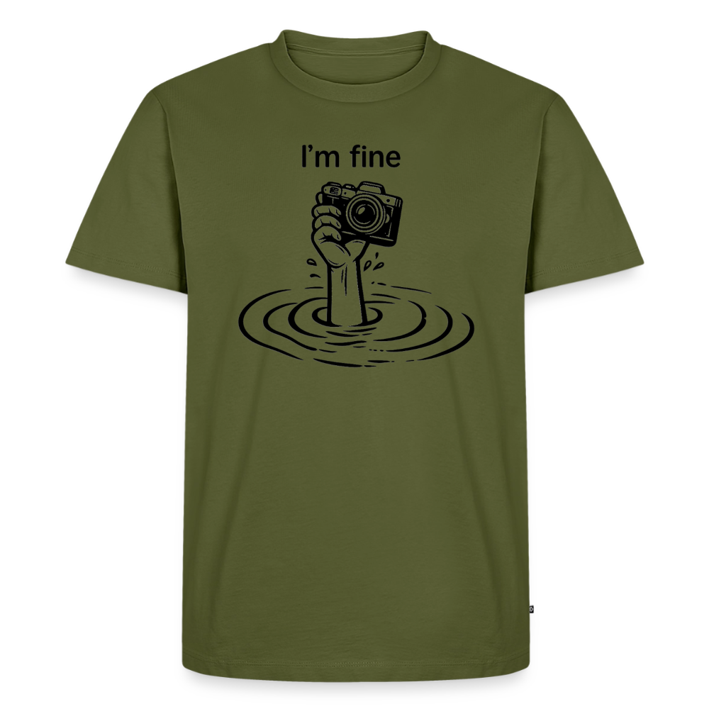 I'm fine Fotografen Shirt  – Männer Premium T-Shirt - Khaki
