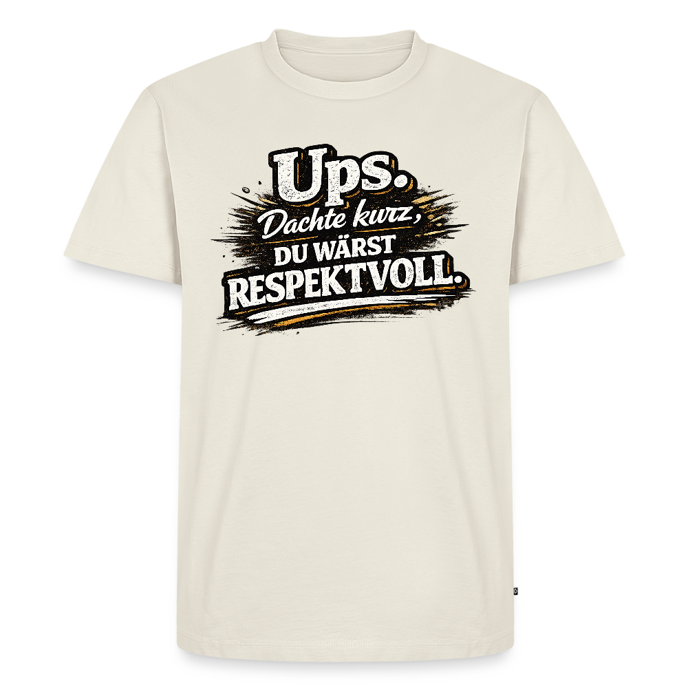 Respektvoll -  FILTERFOTOGRAF® Männer Premium T-Shirt - Naturweiß