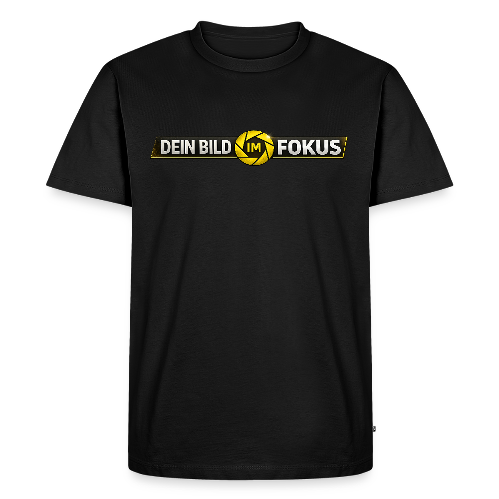 FILTERFOTOGRAF® Männer Premium T-Shirt – Front- & Rückendruck, nachhaltig & fair produziert - Schwarz