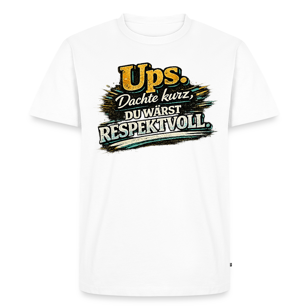 Respekt -  FILTERFOTOGRAF® Männer Premium T-Shirt - Weiß