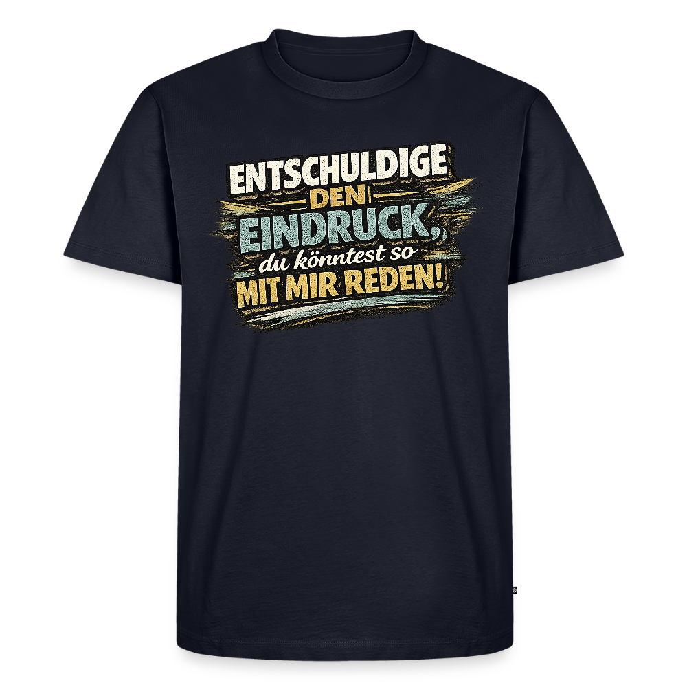 Falscher Eindruck -  FILTERFOTOGRAF® Männer Premium T-Shirt - Navy