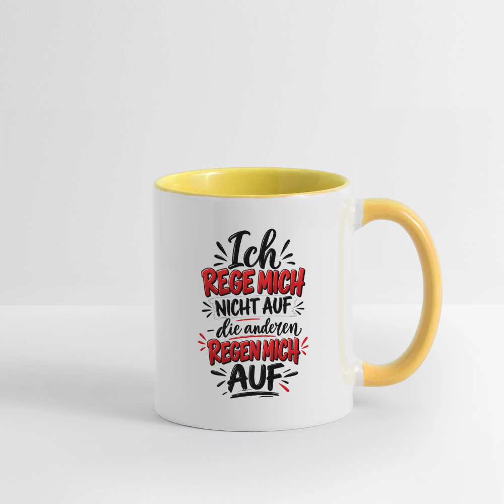Ich rege mich nicht auf - Weiß/Gelb