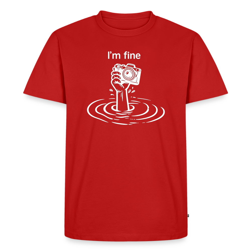 I'm fine Fotografen Shirt  – Männer Premium T-Shirt - Rot