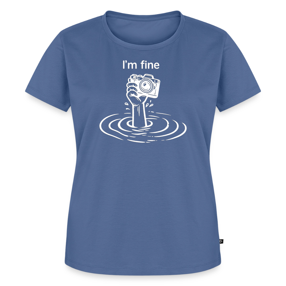 I'm fine Fotografen Shirt Frauen - Taubenblau