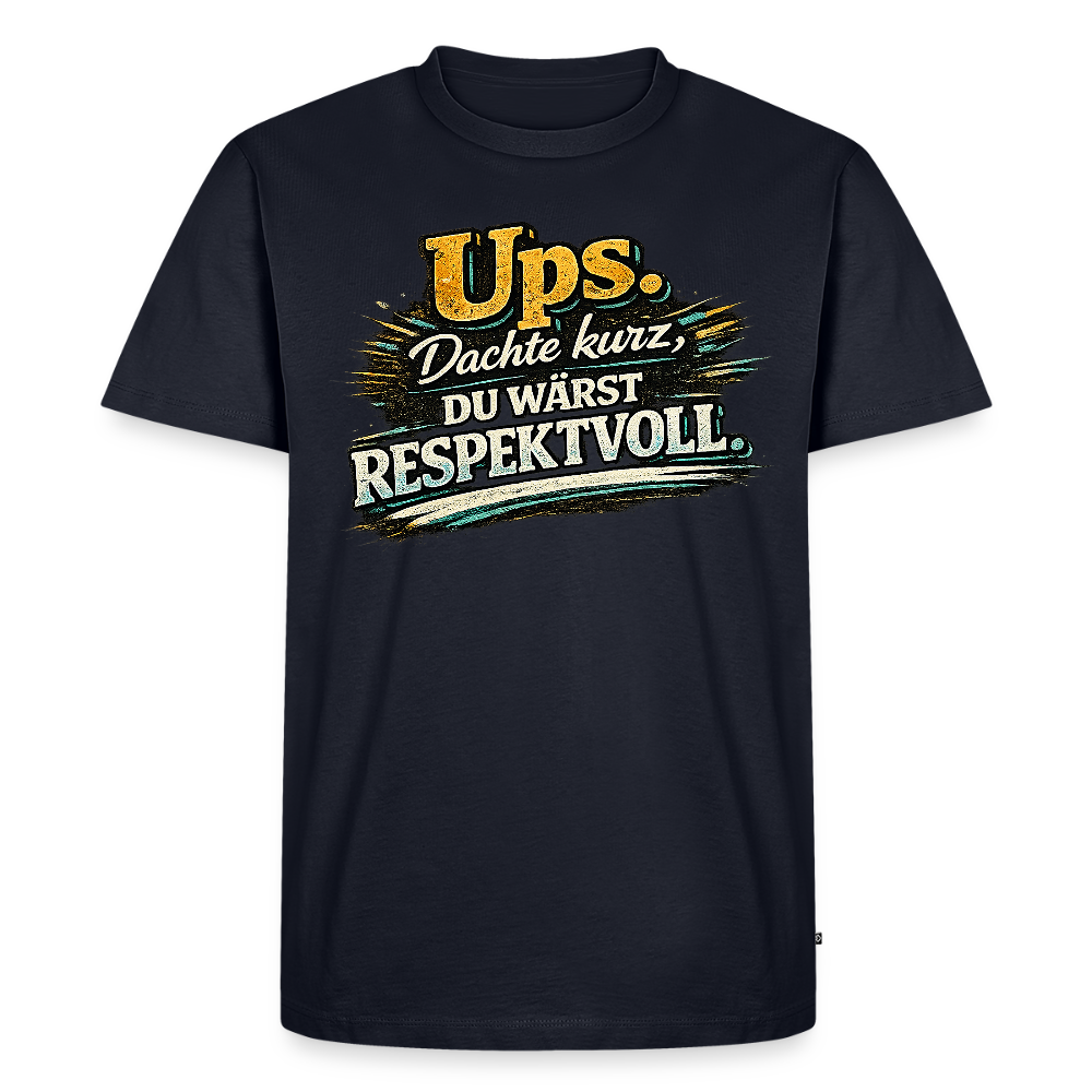 Respekt -  FILTERFOTOGRAF® Männer Premium T-Shirt - Navy