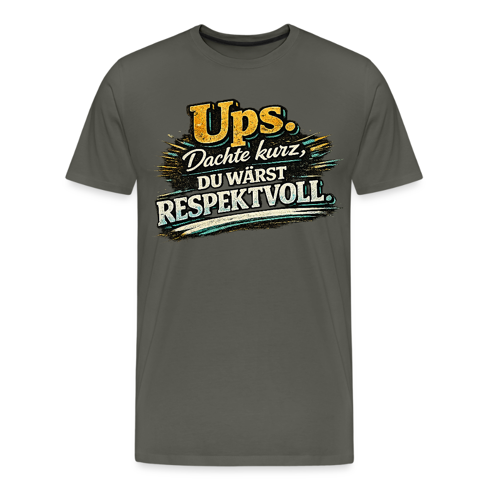 Respekt -  FILTERFOTOGRAF® Männer Premium T-Shirt - Asphalt