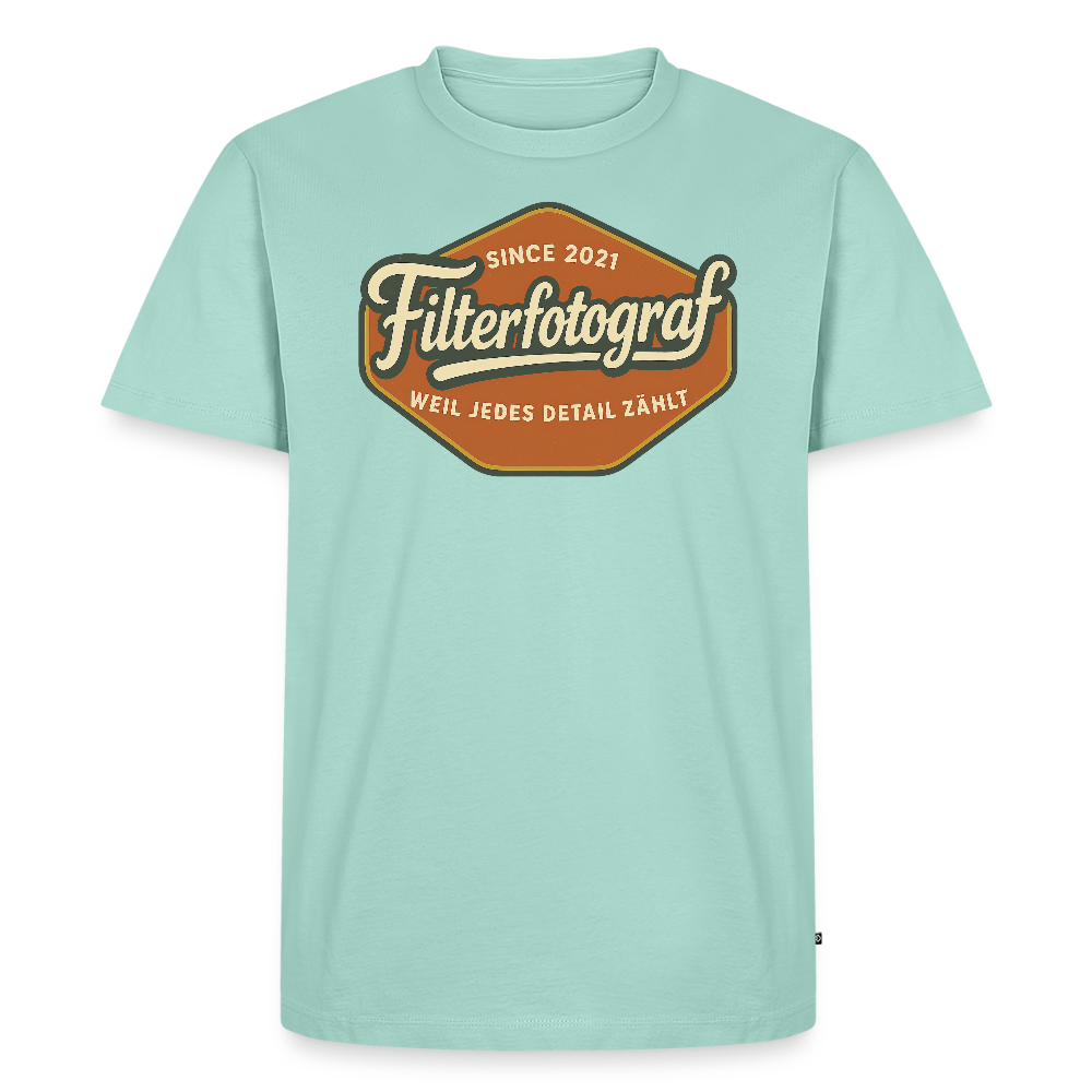 FILTERFOTOGRAF® Männer Premium T-Shirt – Front- & Rückendruck, nachhaltig & fair produziert - Mint 