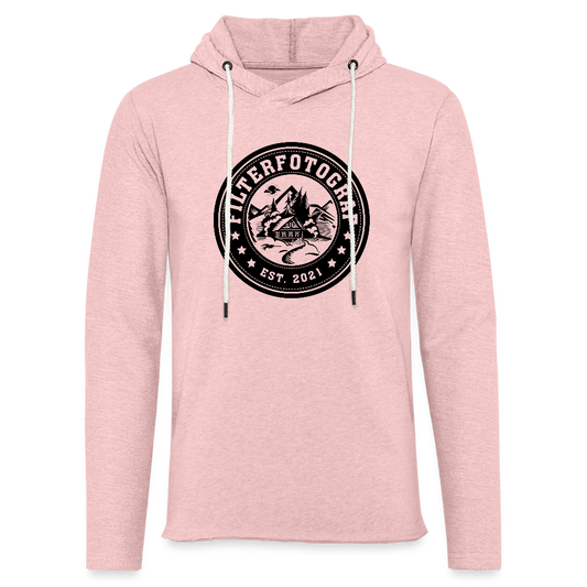 Filterfotograf Leichtes Kapuzensweatshirt – Hoodie für Frühling & Sommer - Rosa-Creme meliert
