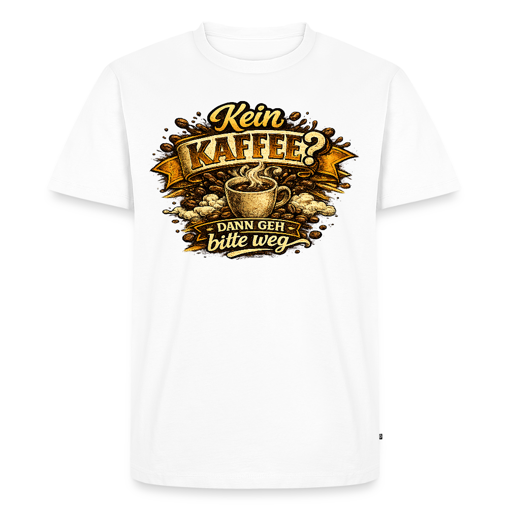 Kaffee -  FILTERFOTOGRAF® Männer Premium T-Shirt - Weiß
