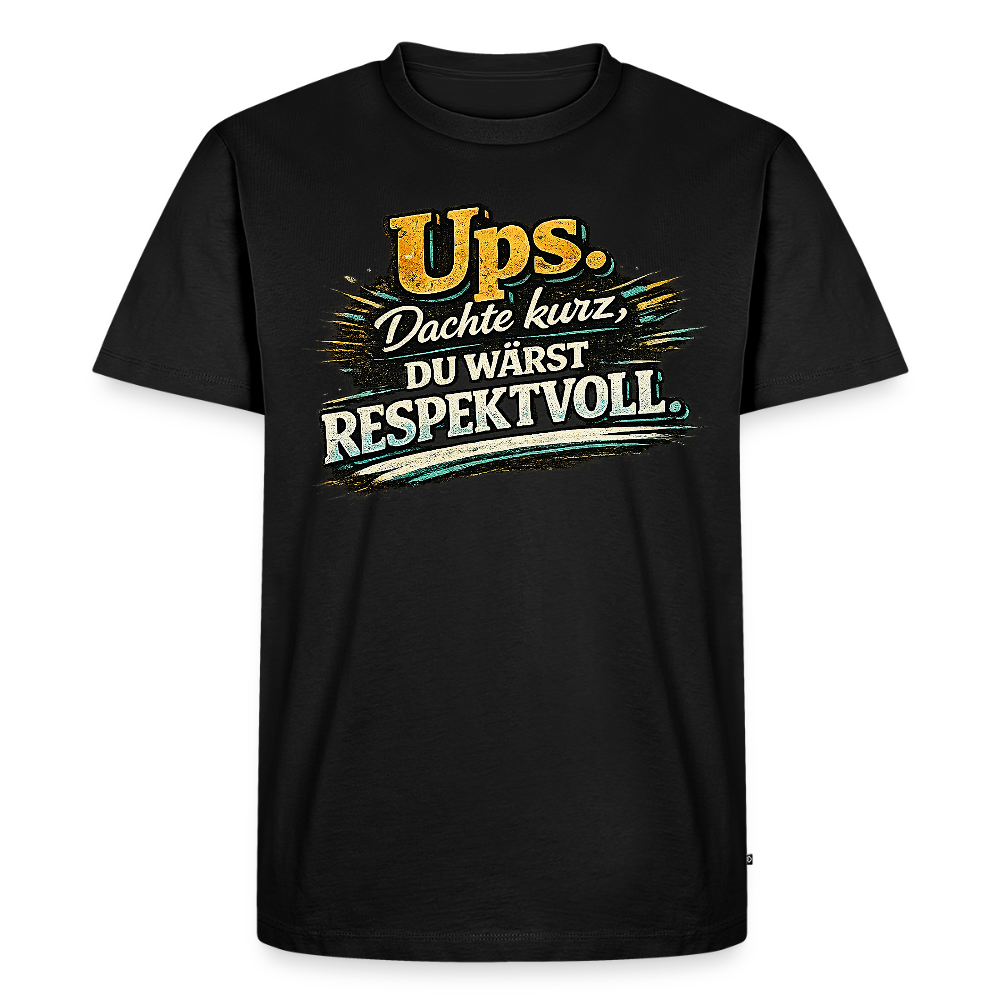Respekt -  FILTERFOTOGRAF® Männer Premium T-Shirt - Schwarz