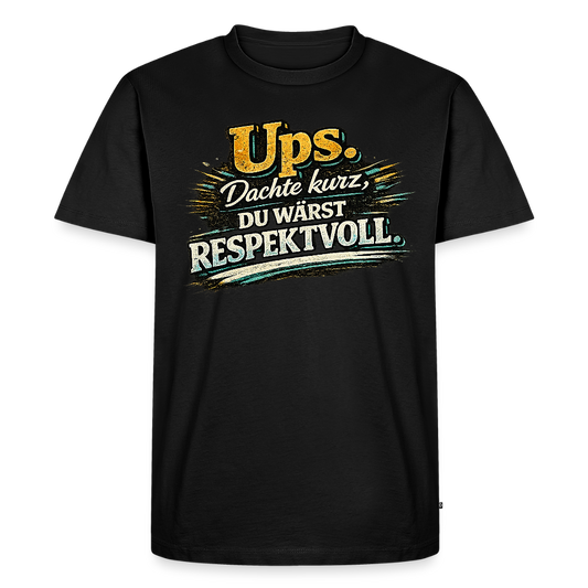 Respekt -  FILTERFOTOGRAF® Männer Premium T-Shirt - Schwarz