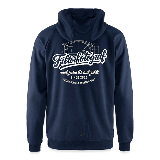 CRAFT ADV Unify Kapuzenjacke – Funktionelle Teamline Hoodie-Jacke aus Recycling-Polyester - Dunkelnavy