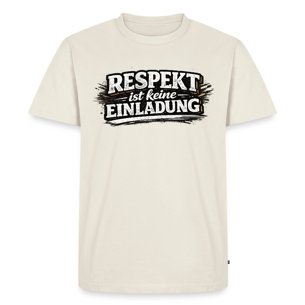Respekt -  FILTERFOTOGRAF® Männer Premium T-Shirt - Naturweiß