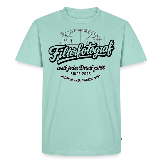 FILTERFOTOGRAF® Männer Premium T-Shirt – Front- & Ärmel­druck, nachhaltig & fair produziert - Mint 