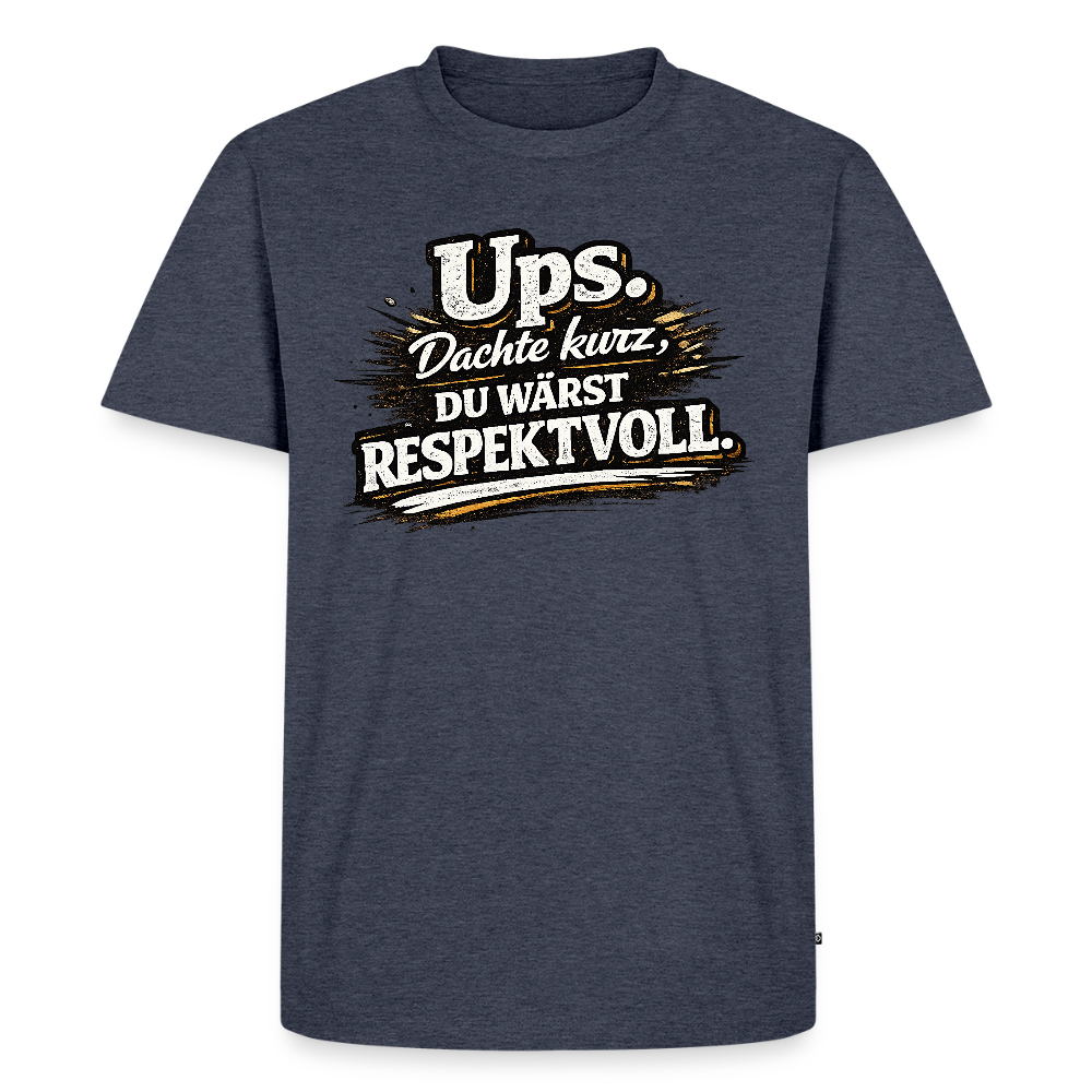 Respektvoll -  FILTERFOTOGRAF® Männer Premium T-Shirt - Jeansblau 
