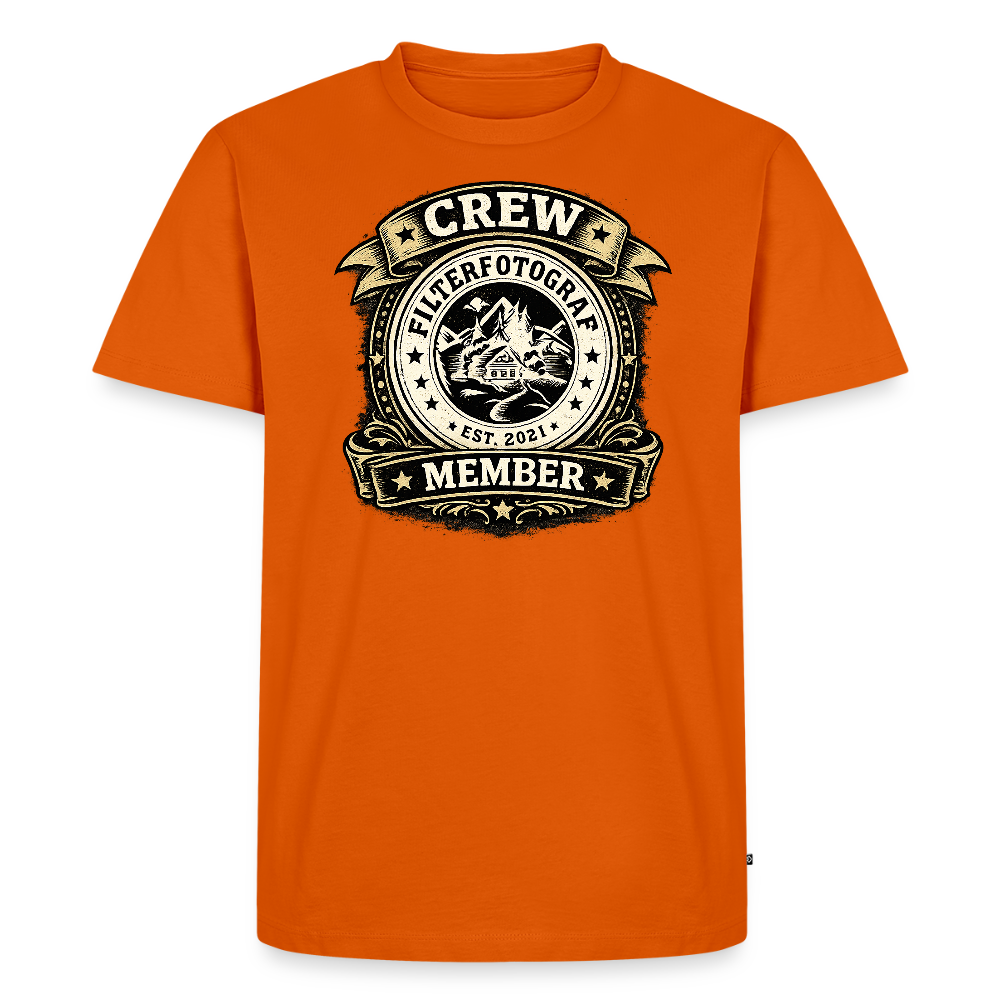 Crew -  FILTERFOTOGRAF® Männer Premium T-Shirt - Orange 