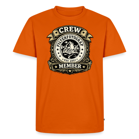 Crew -  FILTERFOTOGRAF® Männer Premium T-Shirt - Orange 