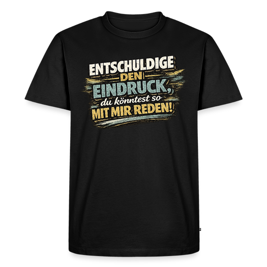 Falscher Eindruck -  FILTERFOTOGRAF® Männer Premium T-Shirt - Schwarz
