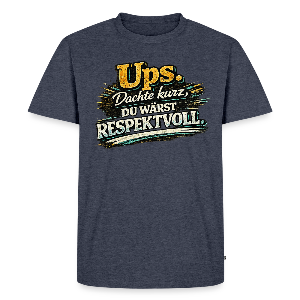 Respekt -  FILTERFOTOGRAF® Männer Premium T-Shirt - Jeansblau 