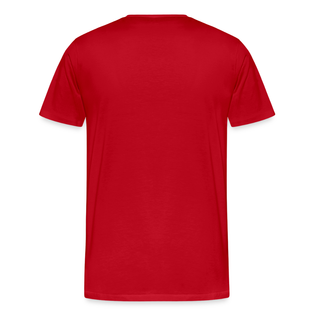 FILTERFOTOGRAF® Männer Premium T-Shirt – Front- & Rückendruck, nachhaltig & fair produziert - Rot