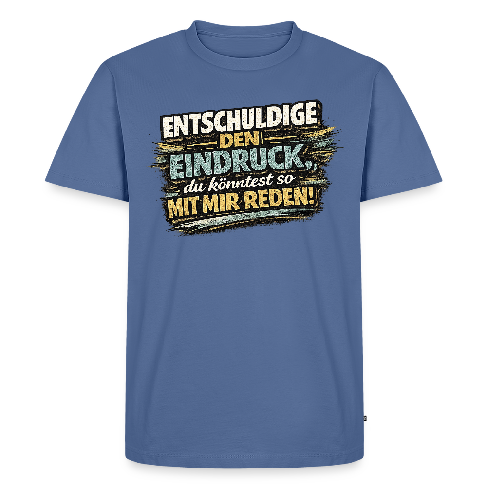 Falscher Eindruck -  FILTERFOTOGRAF® Männer Premium T-Shirt - Taubenblau
