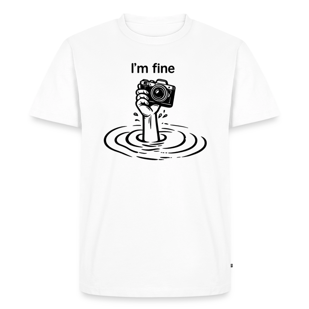 I'm fine Fotografen Shirt  – Männer Premium T-Shirt - Weiß