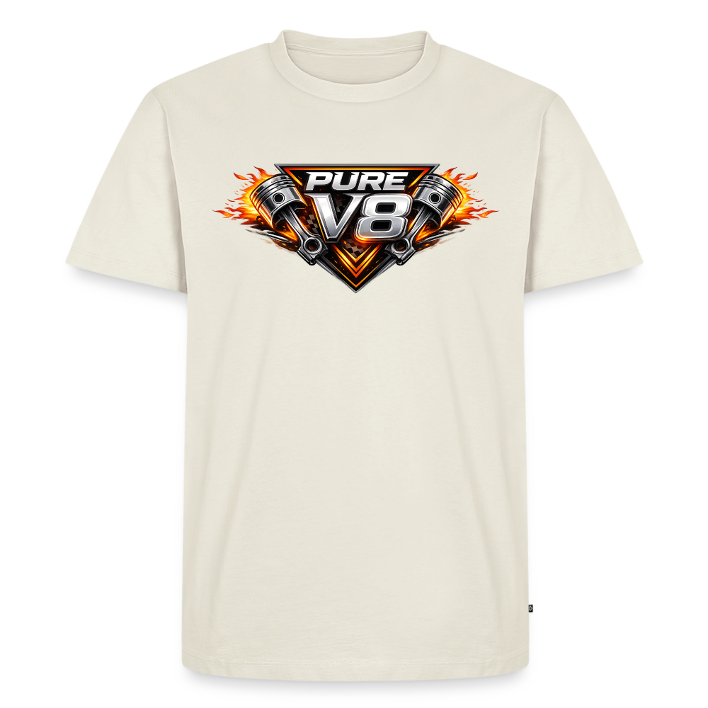 Pure V8 - Männer Premium T-Shirt - Naturweiß