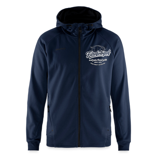 CRAFT ADV Unify Kapuzenjacke – Funktionelle Teamline Hoodie-Jacke aus Recycling-Polyester - Dunkelnavy