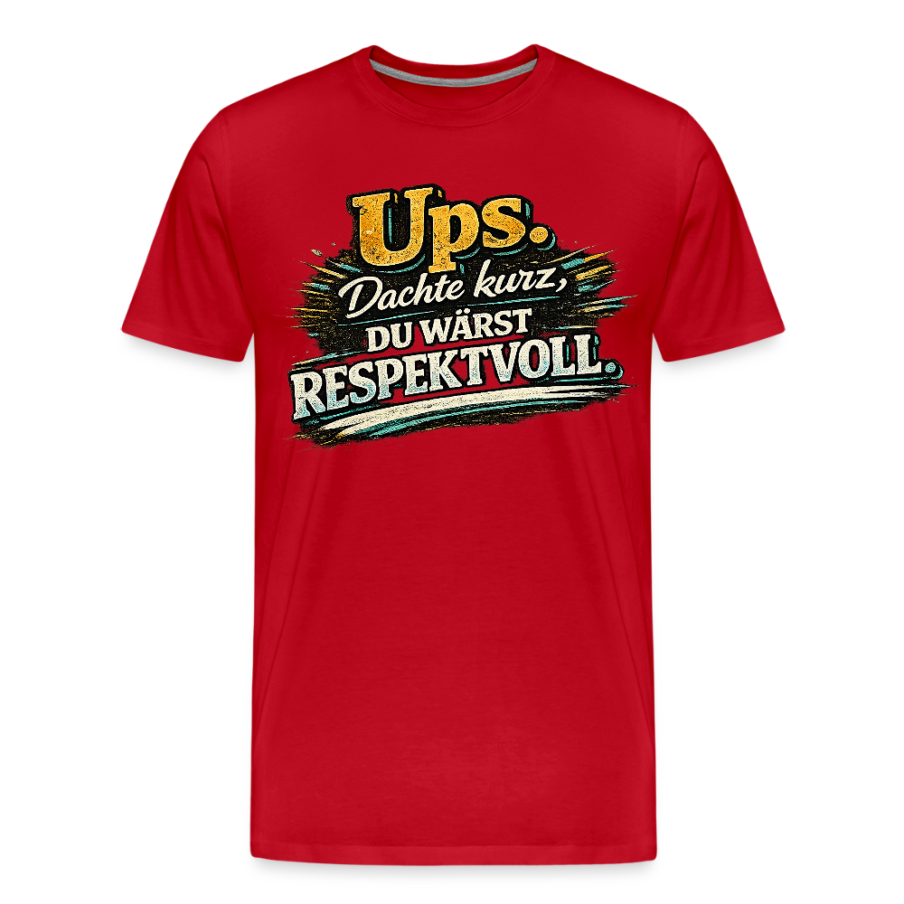 Respekt -  FILTERFOTOGRAF® Männer Premium T-Shirt - Rot