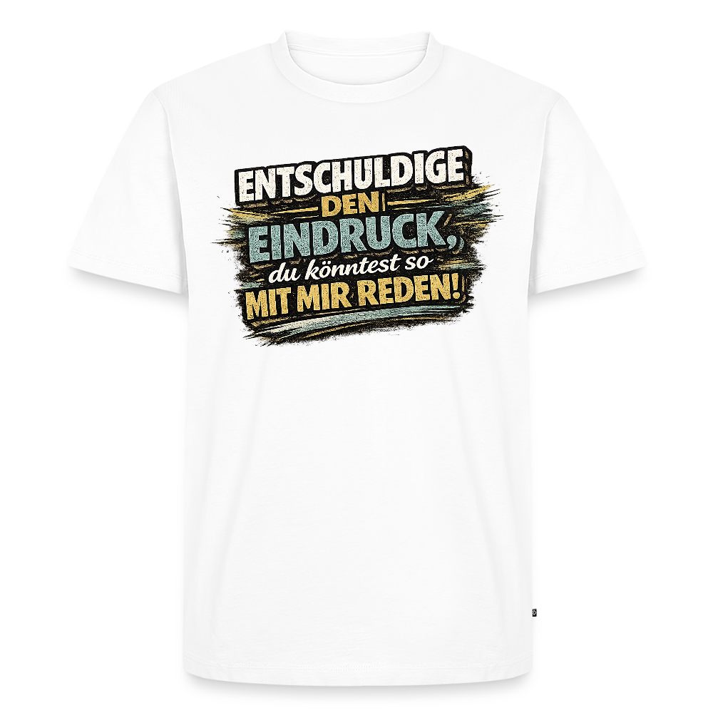 Falscher Eindruck -  FILTERFOTOGRAF® Männer Premium T-Shirt - Weiß