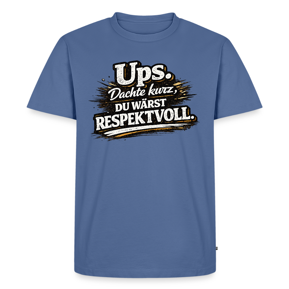 Respektvoll -  FILTERFOTOGRAF® Männer Premium T-Shirt - Taubenblau