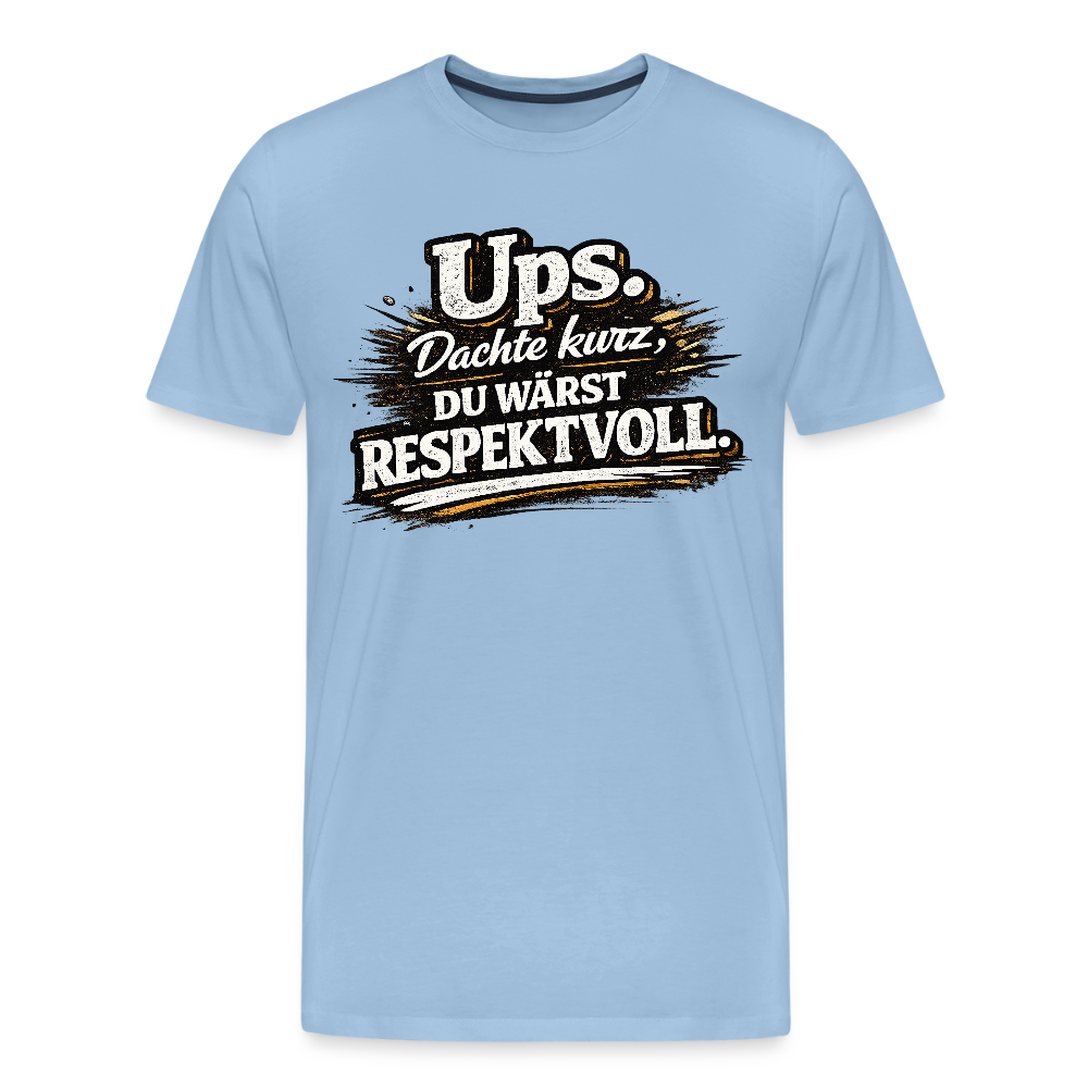 Respektvoll -  FILTERFOTOGRAF® Männer Premium T-Shirt - Sky