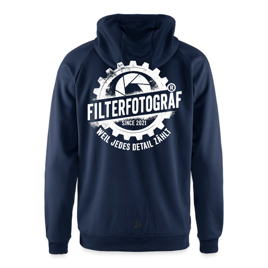 CRAFT ADV Unify Kapuzenjacke – Funktionelle Teamline Hoodie-Jacke aus Recycling-Polyester - Dunkelnavy