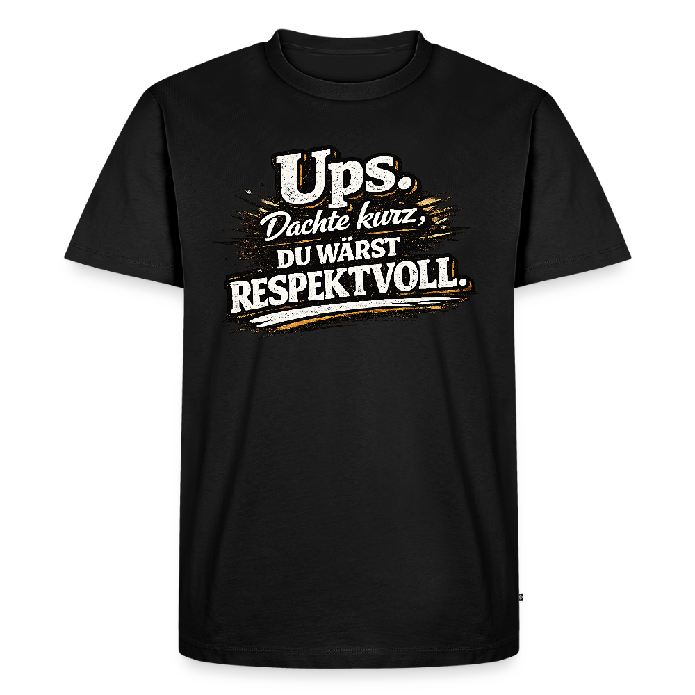 Respektvoll -  FILTERFOTOGRAF® Männer Premium T-Shirt - Schwarz