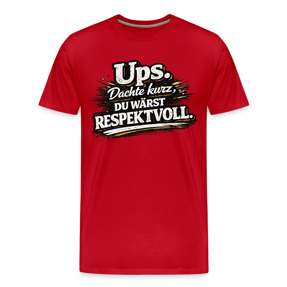 Respektvoll -  FILTERFOTOGRAF® Männer Premium T-Shirt - Rot