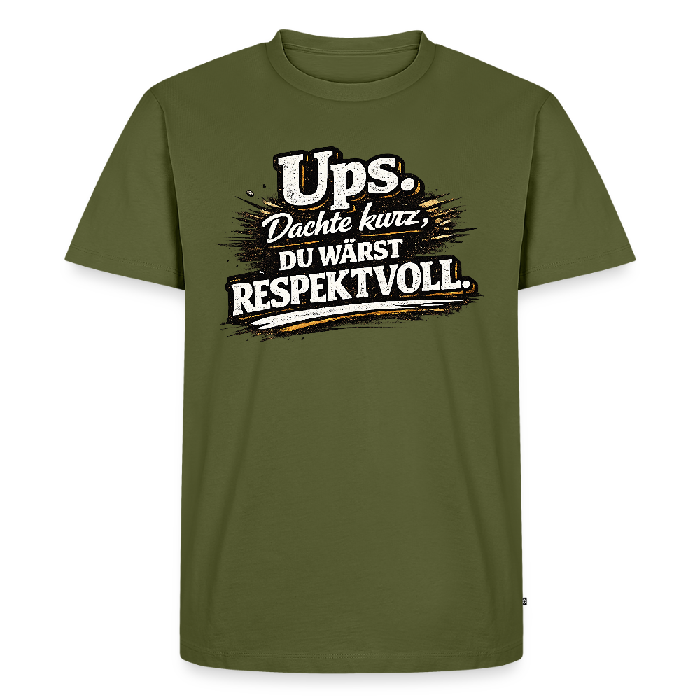 Respektvoll -  FILTERFOTOGRAF® Männer Premium T-Shirt - Khaki