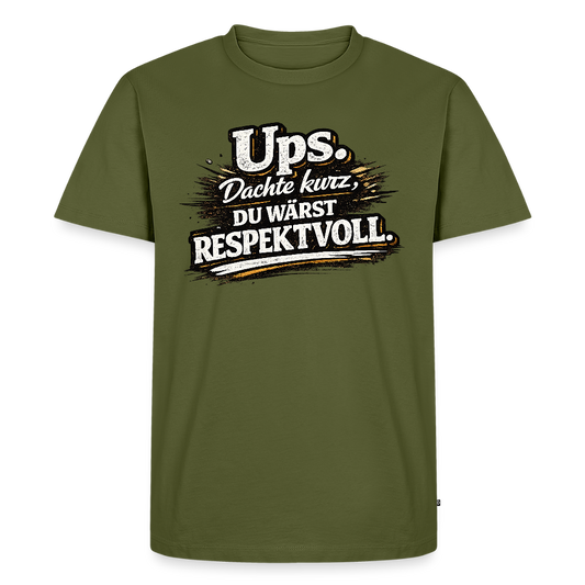 Respektvoll -  FILTERFOTOGRAF® Männer Premium T-Shirt - Khaki