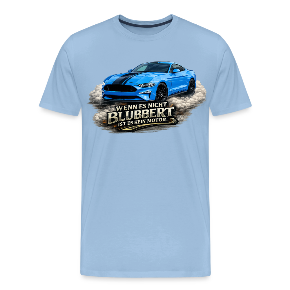 Pure V8 – Männer Premium T-Shirt - Sky
