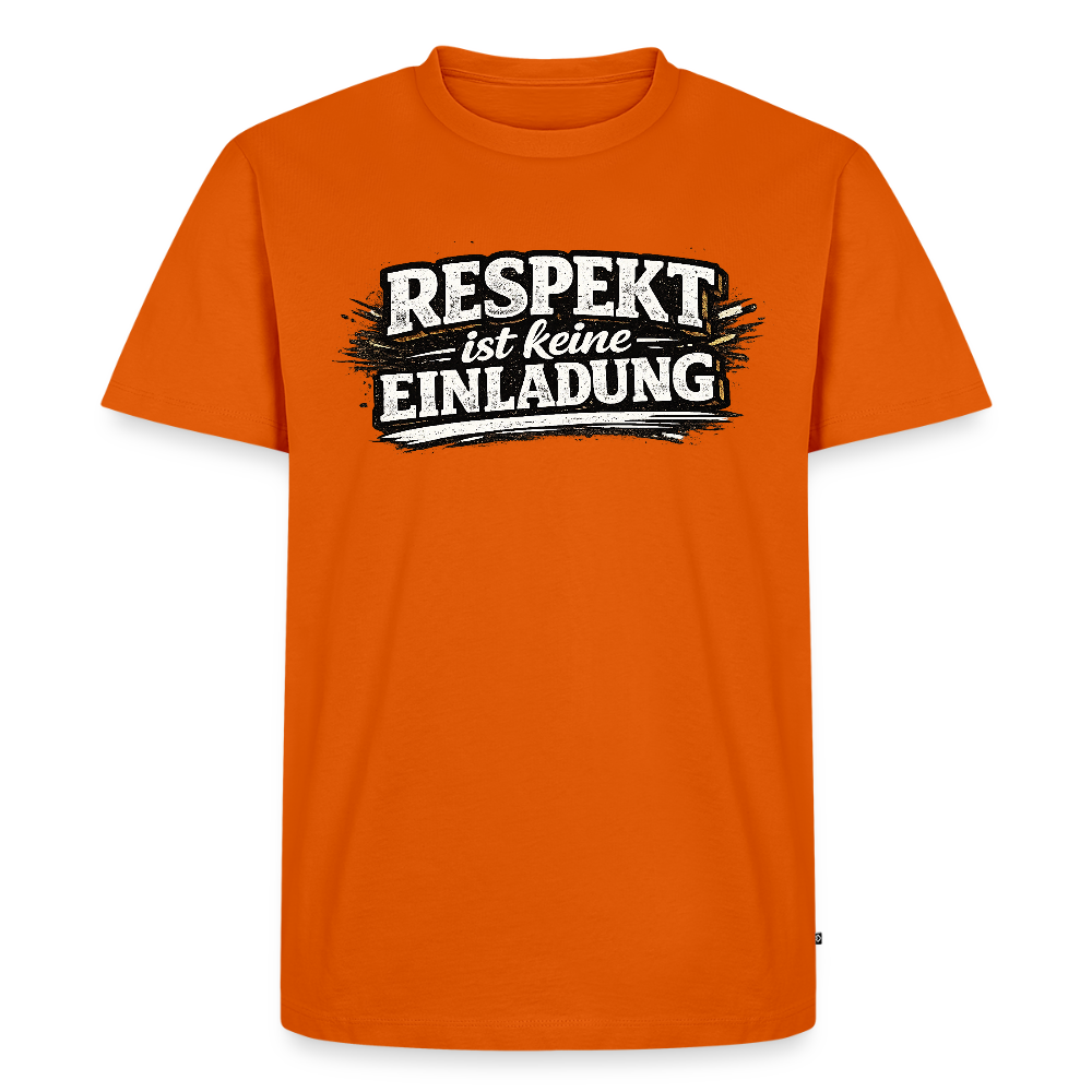 Respekt -  FILTERFOTOGRAF® Männer Premium T-Shirt - Orange 