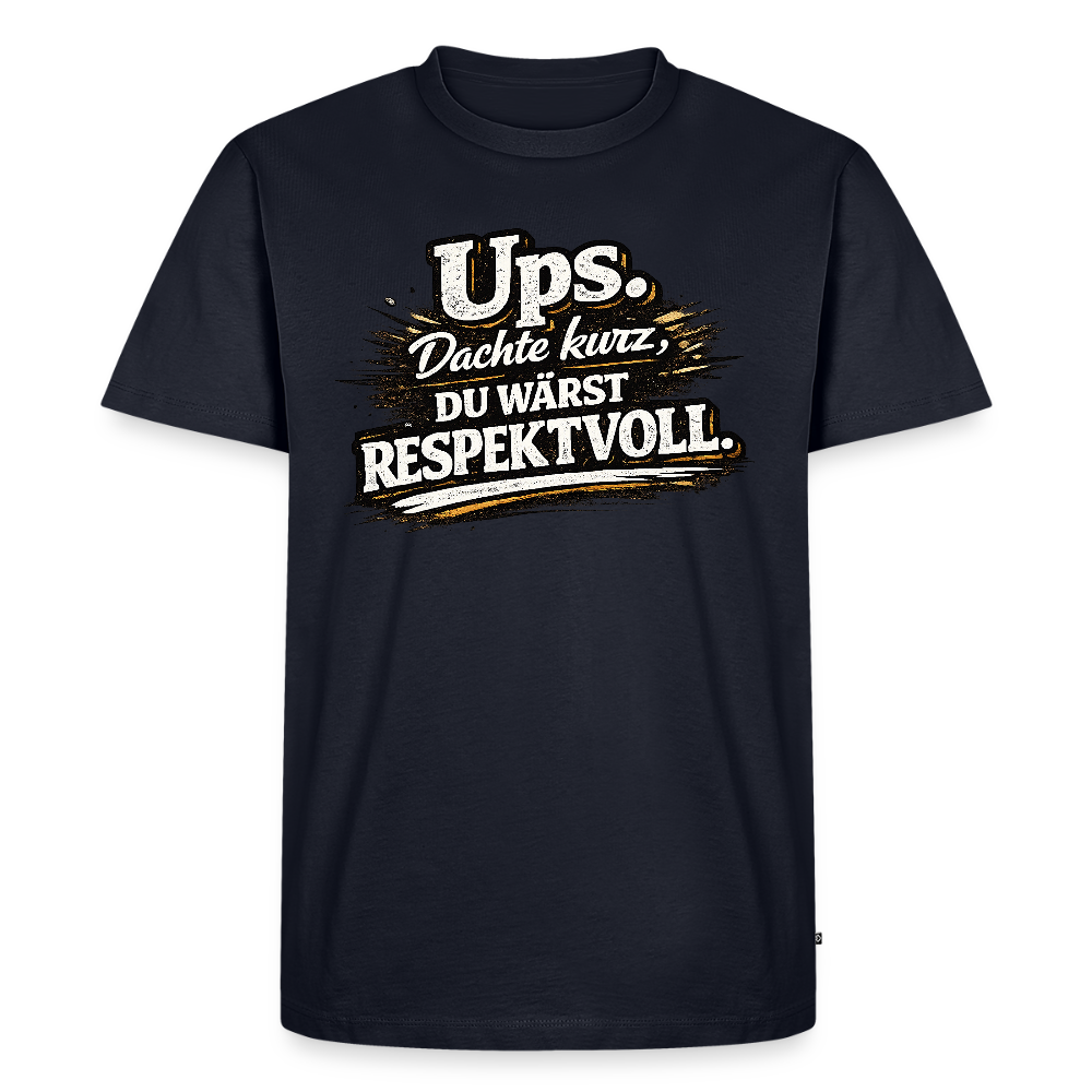 Respektvoll -  FILTERFOTOGRAF® Männer Premium T-Shirt - Navy