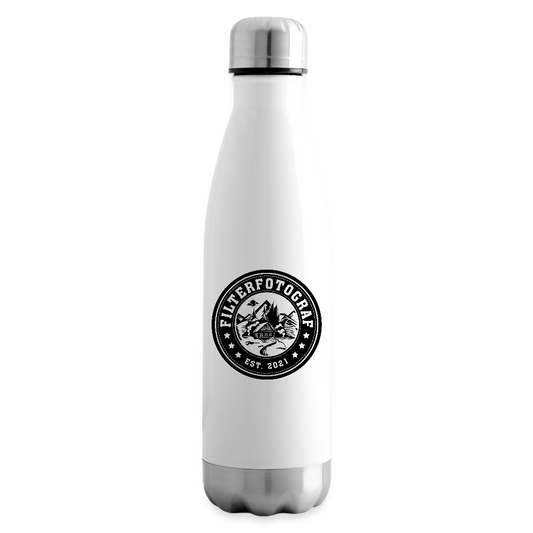 FILTERFOTOGRAF® Isolierflasche – Edelstahl Thermoflasche 500 ml doppelwandig, heiß & kalt - Weiß