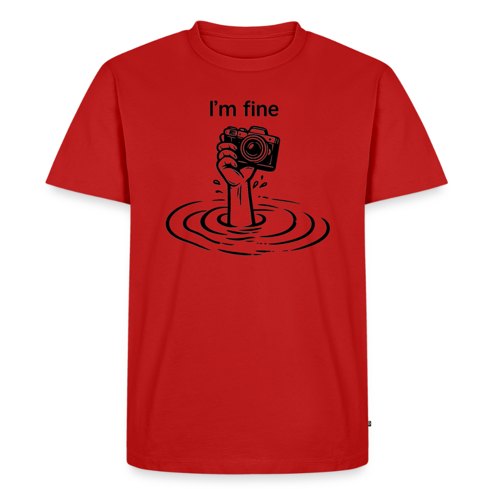 I'm fine Fotografen Shirt  – Männer Premium T-Shirt - Rot