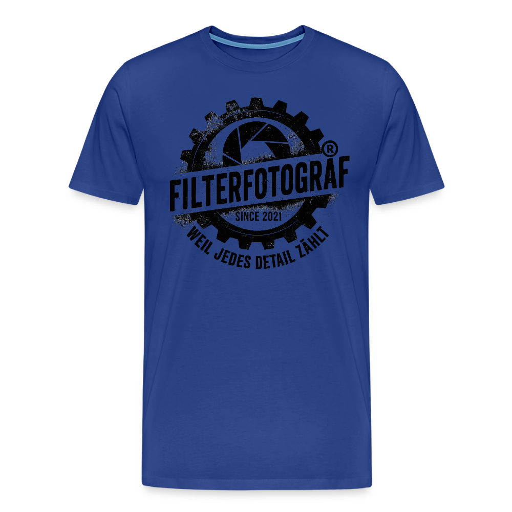 FILTERFOTOGRAF® Männer Premium T-Shirt – Front- & Rückendruck, nachhaltig & fair produziert - Königsblau