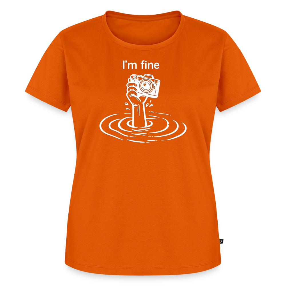 I'm fine Fotografen Shirt Frauen - Orange 