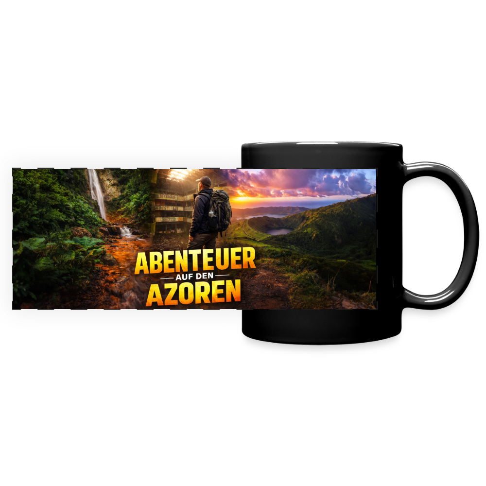 Panoramatasse farbigAbenteuer Azoren - Schwarz