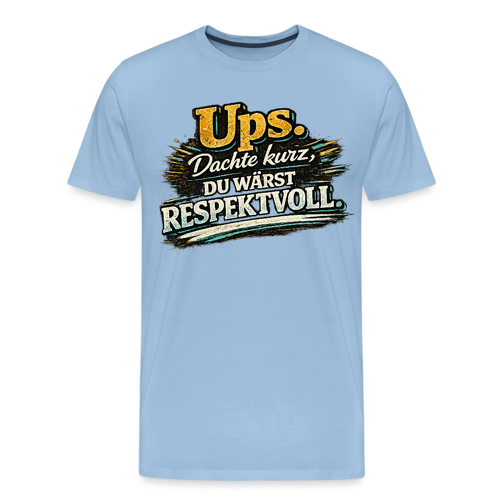 Respekt -  FILTERFOTOGRAF® Männer Premium T-Shirt - Sky