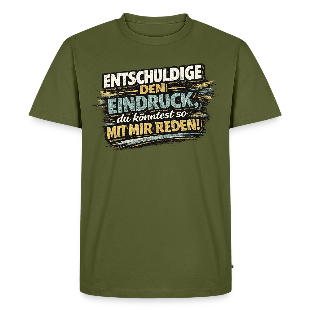 Falscher Eindruck -  FILTERFOTOGRAF® Männer Premium T-Shirt - Khaki
