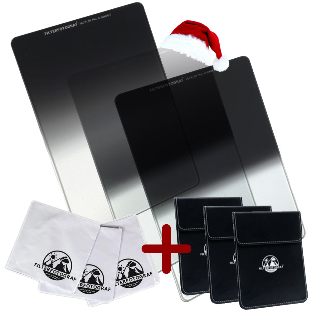 Filterfotograf® Weihnachts GND Filter Starter-Set (3-teilig) – Soft, Hard & Reverse GND 0,9 aus Ultra HD Glas