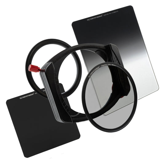 FILTERFOTOGRAF® Starterset Sunset extrem – LC-PRO 100 Filterhalter mit CPL, ND64 & soft GND 1.2