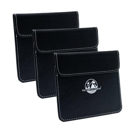 3er Set Einzel-Filtertasche – 100×100 mm mit Magnetverschluss - FILTERFOTOGRAF®